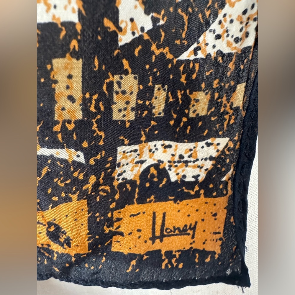 Honey Silk Scarf 50”x 10” - Picture 2 of 3